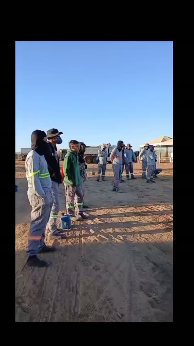 Grupo de trabalhadores em atividade ao ar livre